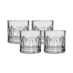Ocean Glass Traze PST Rocks Glasses (4-Pieces), 12-ounce, Dishwasher Safe