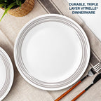 Corelle® Brushed Silver 16-piece Dinnerware Set, Service for 4