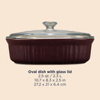 CorningWare® French Colors 2.5-quart Oval Baking Dish, Cabernet